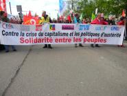 1er mai 2012 à Rouen - banderole unitaire
