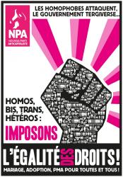 Homos, bis, trans, hétéros : imposons l'égalité des droits !