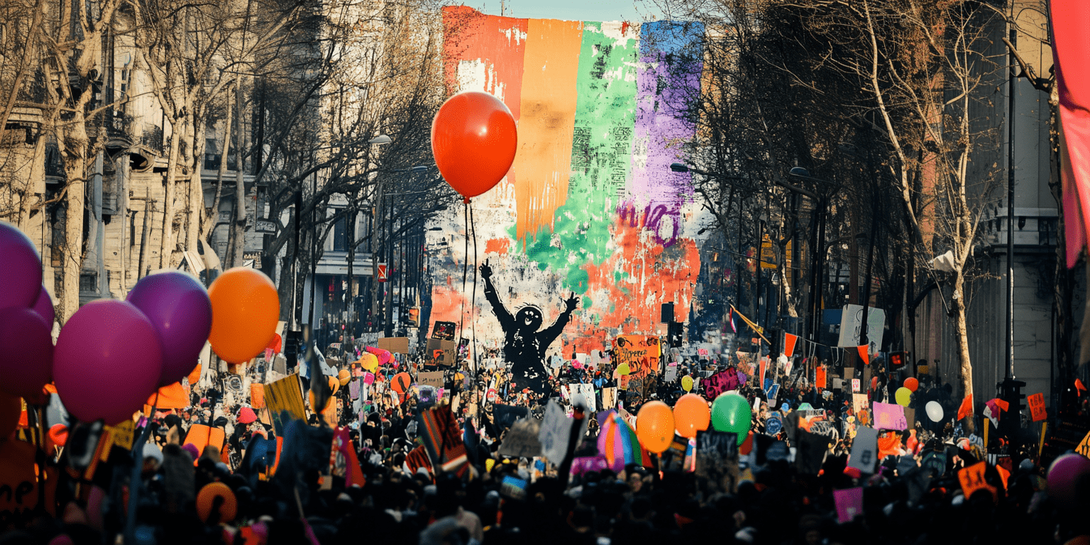 Manif retraite vision artistique